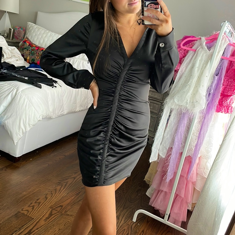 Zara Black Asymmetrical Dress